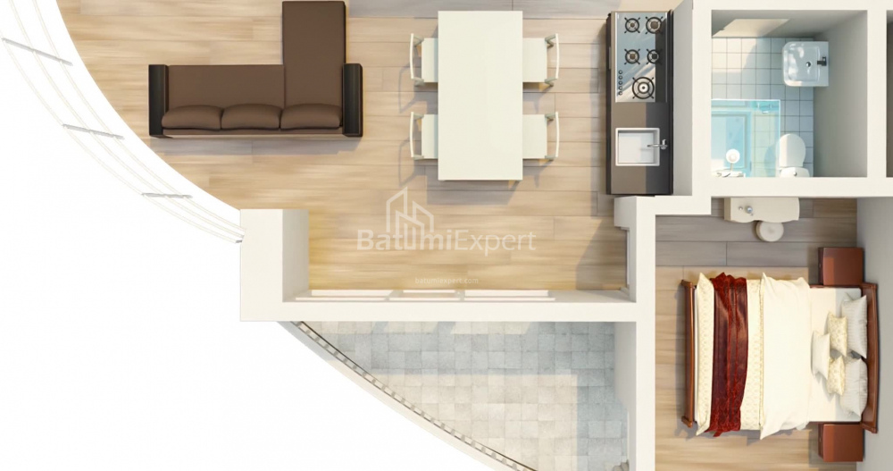 Квартира 57.88 м² - Мезгваурта, Чакві, Грузія
