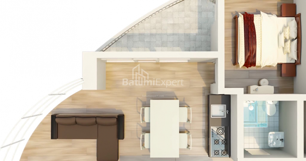 Квартира 57.88 м² - Мезгваурта, Чакві, Грузія