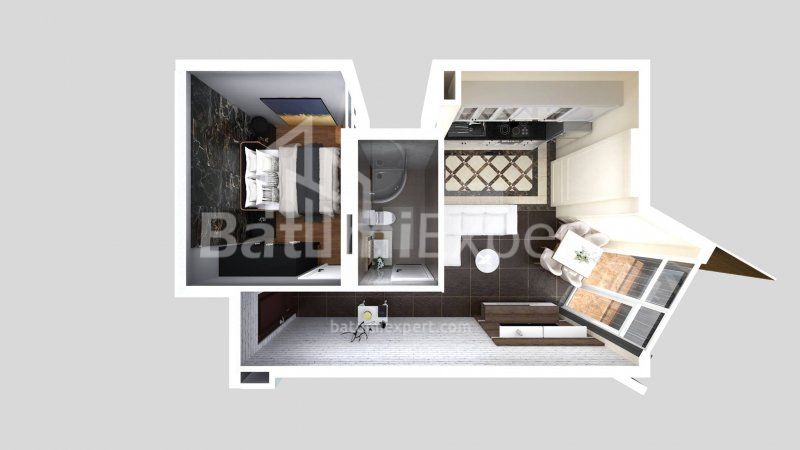 Квартира 42.3 м² - Леха і Марії Качинських, Батумі, Грузія