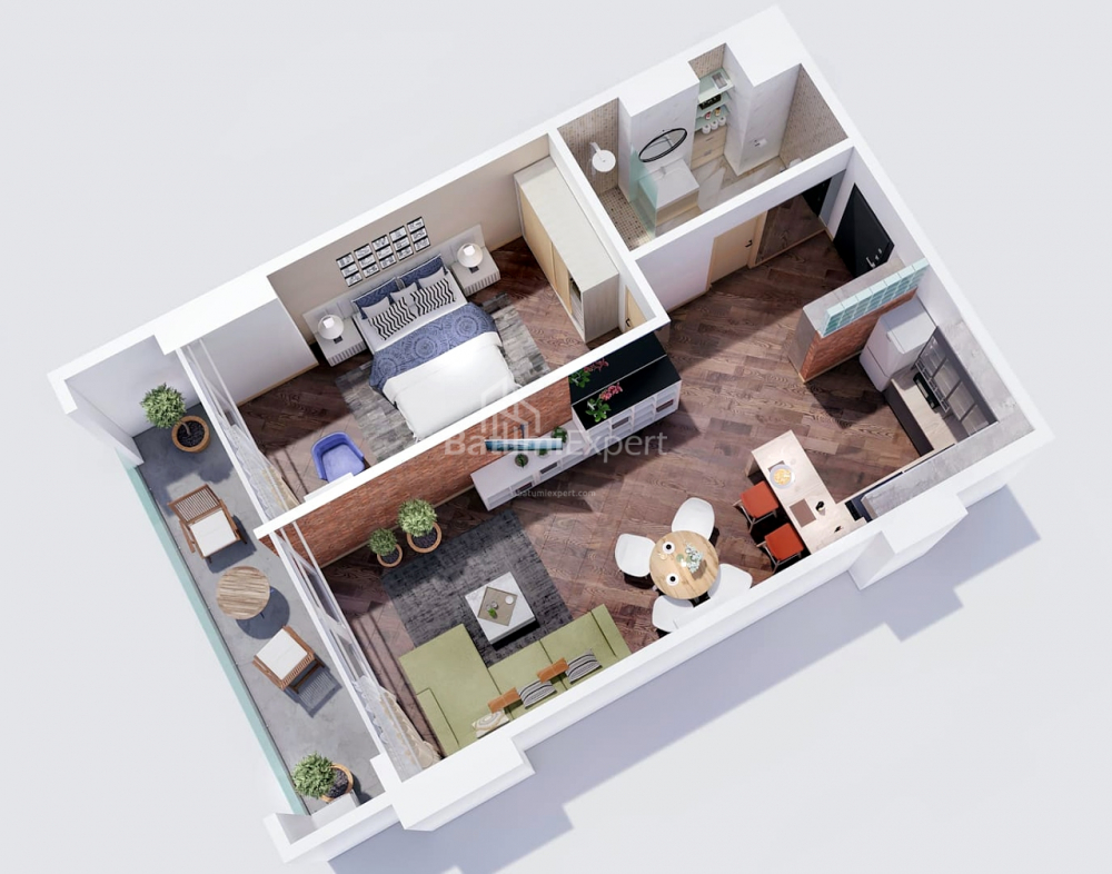 Квартира 60 м² - Ладо Гудіашвілі, Батумі, Грузія