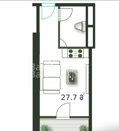 Квартира 28 м² - Шерифа Хімшіашвілі, Батумі, Грузія