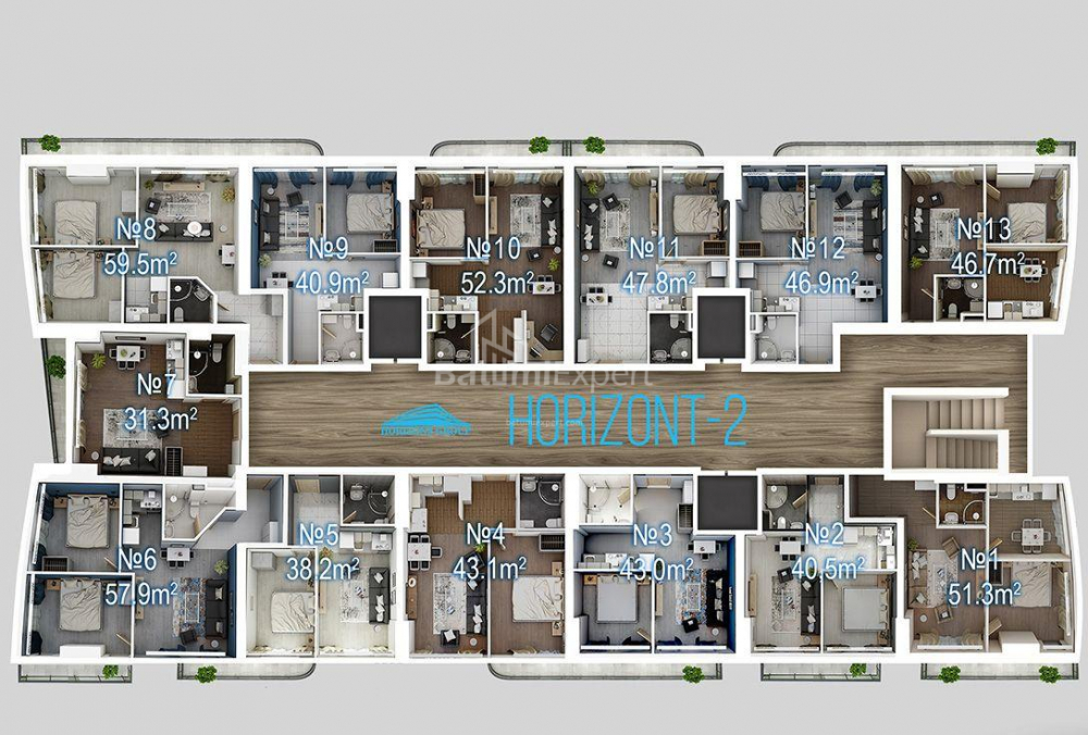 Квартира 41 м² - Юр'ївська, Батумі, Грузія