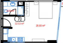 Квартира 32.63 м² - Леха і Марії Качинських, Батумі, Грузія