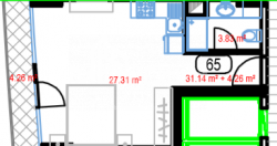 Квартира 35.4 м² - Леха і Марії Качинських, Батумі, Грузія