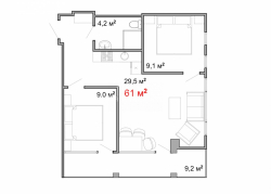 Квартира 61 м² - Луки Асатіані, Батумі, Грузія