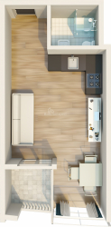 Квартира 1-комн 34.6 м² - Мезгваурта, Чакві