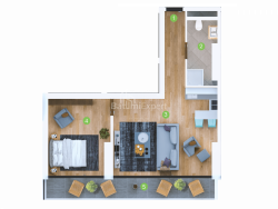 Квартира 2-комн 61 м² - Шерифа Хімшіашвілі, Батумі