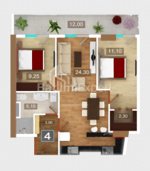 Квартира 73.2 м² - 26 травня, Батумі, Грузія