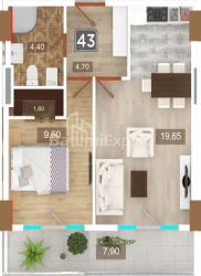 Квартира 48 м² - 26 травня, Батумі, Грузія