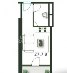 Квартира 1-комн 28 м² - Шерифа Хімшіашвілі, Батумі