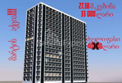 Квартира 1-комн 27 м² - Давида Агмашенеблі, Батумі