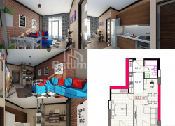Квартира 1-комн 53 м² - Юр'ївська, Батумі