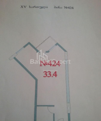 Квартира 1-комн 33 м² - Зураба Горгiладзе, Батумі