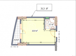 Квартира 1-комн 31.3 м² - Шерифа Хімшіашвілі, Батумі