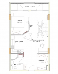 Квартира 64.7 м² - Царя Парнаваза, Батумі, Грузія