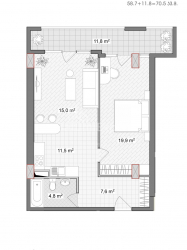Квартира 2-комн 70.5 м² - Вахтанга Горгасали, Батумі