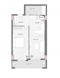 Квартира 60.4 м² - Вахтанга Горгасалі, Батумі, Грузія