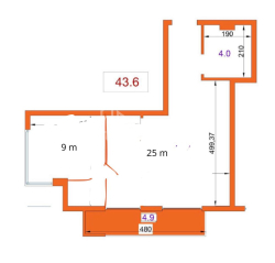 Квартира 2-комн 43.6 м² - Тбел-Абусерідзе, Батумі